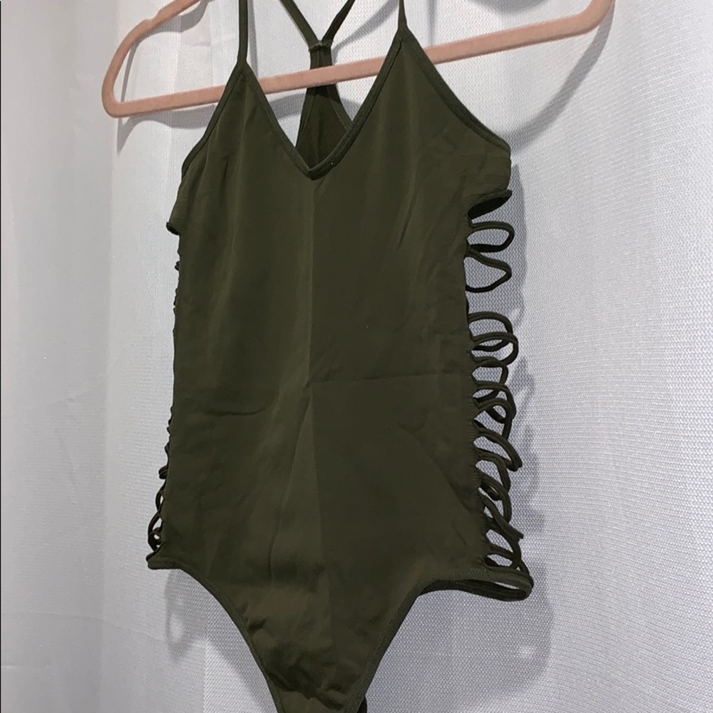 Signature 8 army green bodysuit